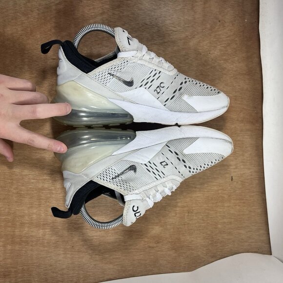 Nike Air Max 270 Women's Size 7.5 AH6789-100 White Black Running Athletic Shoes - Picture 8 of 12